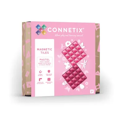 CONNETIX Pastel Pink & Berry Base Plate 2 pc CONNETIX Pastel Pink & Berry Base Plate 2 pc